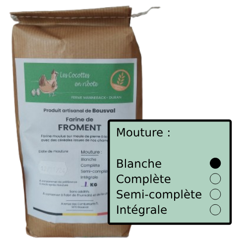 Farine blanche Cocottes en Ribote (1kg)