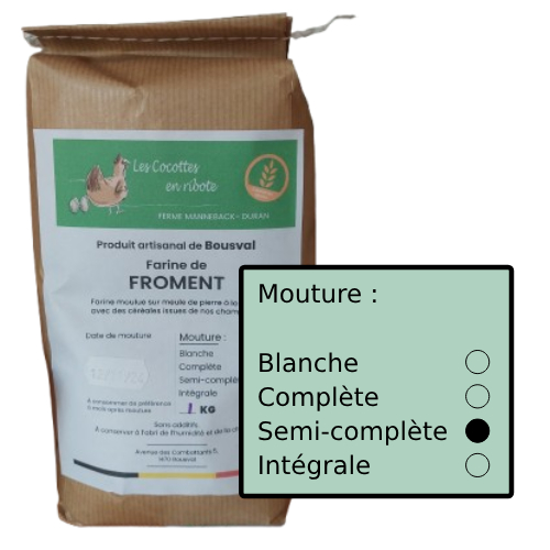 Farine semi-complète Cocottes en Ribote (1kg)